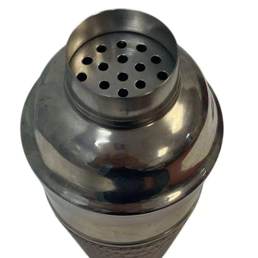 Stainless Steel Faux Croc Leather Wrapped Cocktail Shaker w No Lid